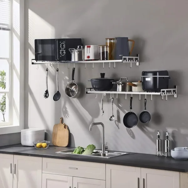 Wall Mounted Stainless Steel Pots and Pans Rack - Image 5