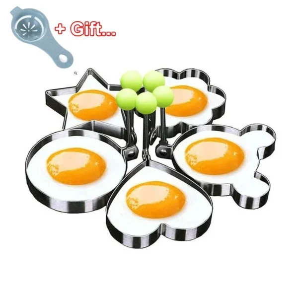 Stainless Steel Round/Heart/Flower/Five-Pointed Star Egg Utensil