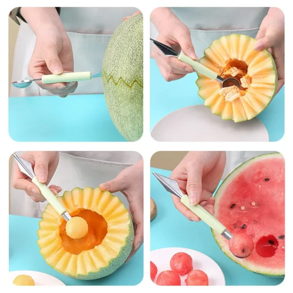 2 in1 Dual-head Stainless Steel Carving Knife - Image 2