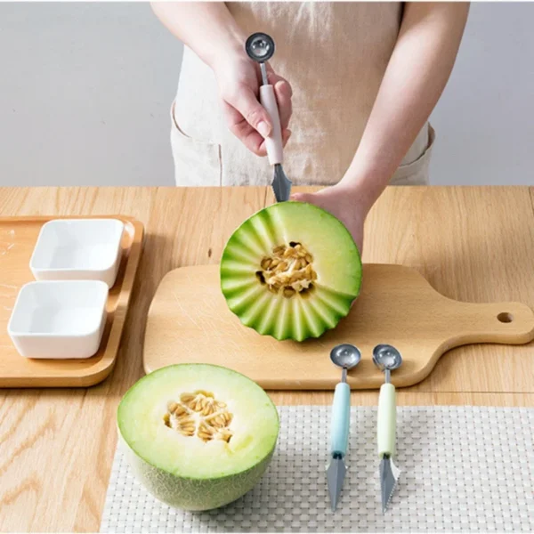 2 in1 Dual-head Stainless Steel Carving Knife - Image 4