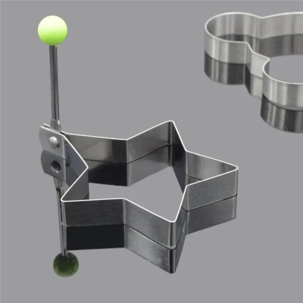 Stainless Steel Round/Heart/Flower/Five-Pointed Star Egg Utensil - Image 4